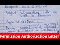 Lagu Authorization Letter for Giving Permission Sample | How to Write Authorization Letter Writing