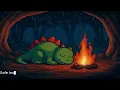 LoFi T Rex – Cozy Fire in a Rainy Cave | 5h Relaxing Dinosaur Beats to Sleep, Study & Chill