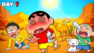 Shinchan, Nobita & Masao Surviving 7 Days in the Desert! 🥵