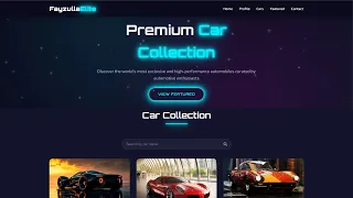 Create a Responsive Car Showcase Website Using HTML CSS JS Full Frontend Design Animation Tutorial