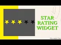 Star Rating Widget Feedback Widgets Stars CSS