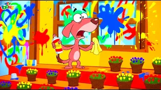 Köpek, Cam Temizleyici Yerine Sprey Boya Kullanıyor! 😂| Rat-a-Tat | Komik Karikatür | Komik Köpek