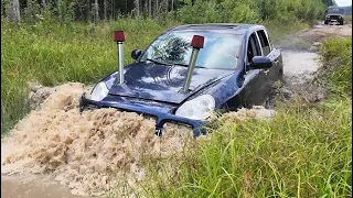 Porsche Cayenne на гусеницах против УАЗа и Багги
