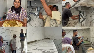 رجع عدنا معلم زليج...🤔اشنو اضافات لزدنا في مطبخ🤗وزدنا غيرناه 190 درجة على قبل😋قسرية زور مسقي