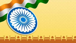 Waving Indian flag with Fort and Chakra Design stock footage stock Cinefootage