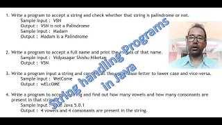 String Programs in Java Rupesh Dey