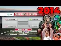 The First Year of the CFP The 2014 Season