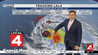 Hurricane Lala slams the State of Hawaii with heavy rain strong winds on Saturday