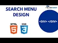 How to Design A Search Menu HTML CSS JS