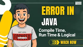 Types of Errors in Java Syntax Error Run Time and Logical Error Computer Science