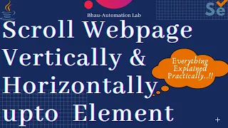 How To Scroll Horizontally and Vertically Using Selenium WebDriver Java Scroll web page Up and Down