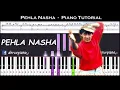 ♫ PEHLA NASHA || 🎹 Piano Tutorial + Sheet Music (with English Notes) + MIDI