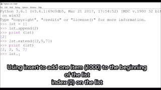 The difference of Append Extend and Insert python list
