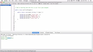 6 Combining the println and print statements - Learn Java