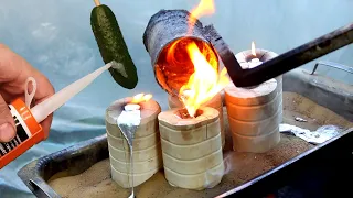  casting aluminum cucumbers in a plaster mold now there s something to show off 