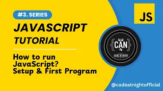 JavaScript Tutorial - How to Run JavaScript Setup First Program Easy for Beginners