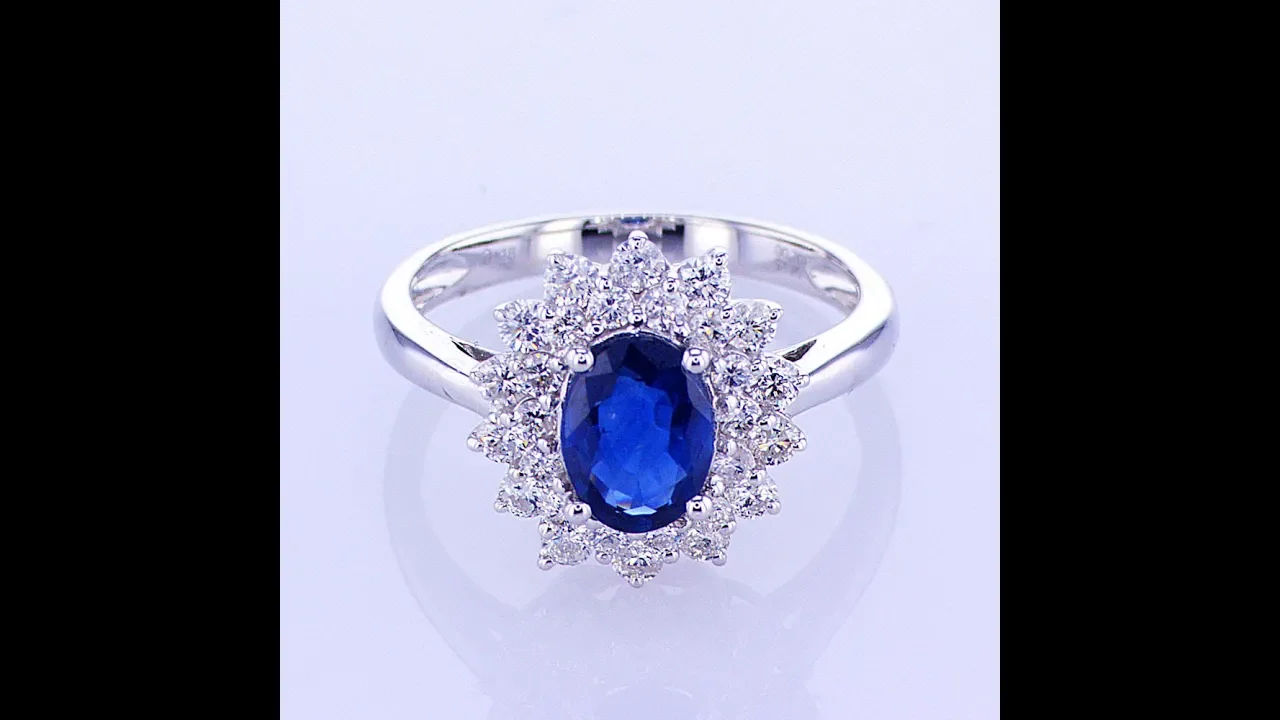 0.80CT 18KT WHITE GOLD PRINCESS HALO DIAMOND ENGAGEMENT RING SETTING