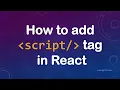 How to add script tag to