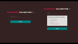 Password Validation HTML CSS Javascript Tutorial