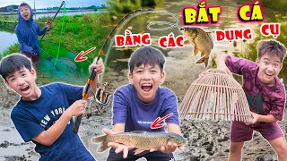 Đại Chiến Bắt Cá Bằng Các Loại Dụng Cụ Giữa Trời Mưa | Minh Khoa TV