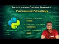 BREAK STATEMENT CONTINUE STATEMENT PASS STATEMENT PYTHON BANGLA
