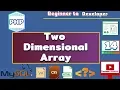 Two dimensional Array Declaration Examples PHP Tutorials for beginners - 14 HINDI