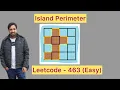 Island Perimeter DFS Graph Traversal