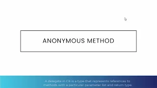 Anonymous Methods in C