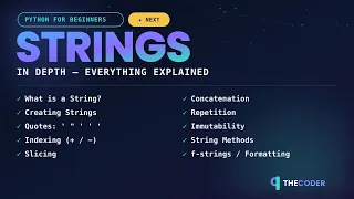 Python Strings in Depth Indexing Slicing Methods f-Strings Python for Beginners