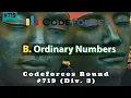 B Ordinary Numbers Codeforces Round Div 3 sKSama Hindi Editorial
