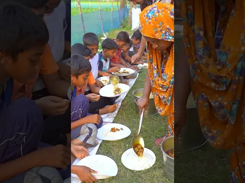 SERVING Sword Fish Curry & Rice to Villagers #aroundmebd #food #youtubevillage #fishcurry #fish
