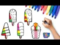 ICE CREAM CONE Coloring Sheet for Kids and Toddlers
