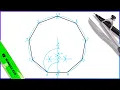 How to draw a Nonagon