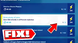 Gain 150 shields in different matches Fortnite