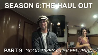 Camille, Alanna and John make a feast onboard SV Felurian an Beneteau Oceanis 40