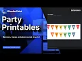 Party Printables Banners Gift Boxes Toppers and Place Cards to Print WunderPaint Extension