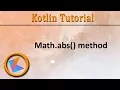 Kotlin Tutorial Math abs