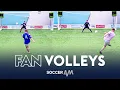 Notts County and Chesterfield fans take on the Volley Challenge Soccer AM Versus