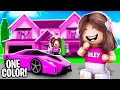 Download Lagu LIVING In A PINK ONLY WORLD For 24 HOURS..(Brookhaven)