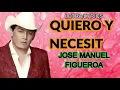 JOSE MANUEL FIGUEROA-QUIERO Y NECESITO (LETRA/LYRICS)