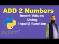 Python Programming Python program to add two numbers using input function Hindi tutorial