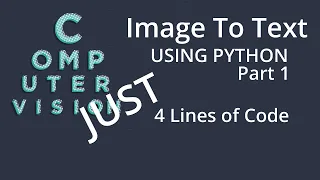 Image to text processing using python Basic Part 1
