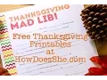 Thanksgiving Madlibs