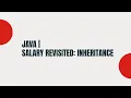 Java Salary Revisited Inheritance