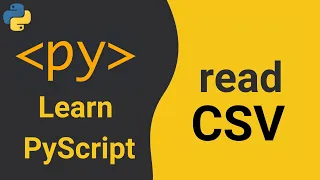 PyScript Tutorial - Learn Reading CSV with PyScript using Pandas
