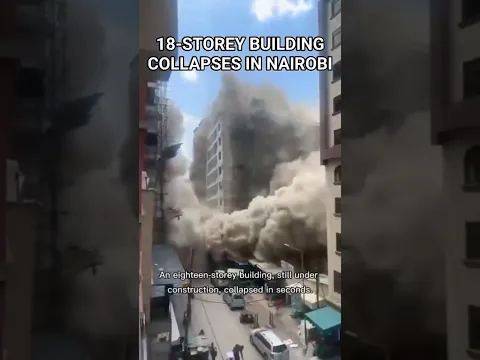 Actual video:18 storey building collapse!