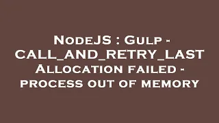 NodeJS Gulp - CALL