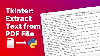 Tkinter PDF Text Extractor tutorial for beginners - Python GUI project Tkinter PyPDF2