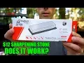 TESTING A 12 KNIFE SHARPENING STONE FROM AMAZON Knife sharpening doesn t have to be expensive