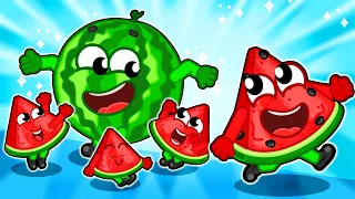 Lion Family | Baby Watermelon song | Cartoon for Kids